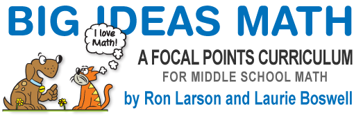 Big Ideas Math, A Focal Points Curriculum by Ron Larson and Laurie Boswell